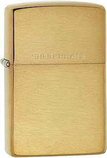 Zippo Windproof Lighter|Metal Long Lasting Zippo Lighter|Best with Zippo Lighter Fluid|Refillable Lighter| Perfect for Cigarettes Cigars Candles|Pocket Lighter Fire Starter|Classic Brushed Solid Brass