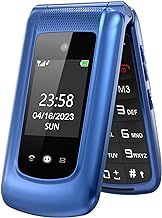 uleway Big Button Mobile Phone for Elderly Unlocked Flip Senior Mobil Phone Pay As You Go Flip Phone Basic Phone with SOS Emergency Button Speed Dail Torch FM Radio Easy to Use for Senior (2G-Blue)