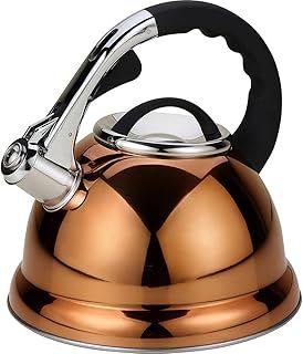 Large Whistling Kettle stainless steel 3.5Ltr copper gas electric hob wood stove
