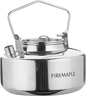 Fire-Maple Antarcti Stainless Steel Kettle | 1.0 Liter Camp Kettle Great for Boiling Water, Tea, Coffee, Freeze-dried Backpacking Meals | Portable for Camping Bushcraft and Travel
