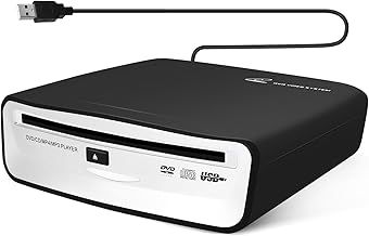 zilitol 505966 USB 2.0 Interface Car Radio CD/DVD Dish Box Player External Stereo for Android, Black