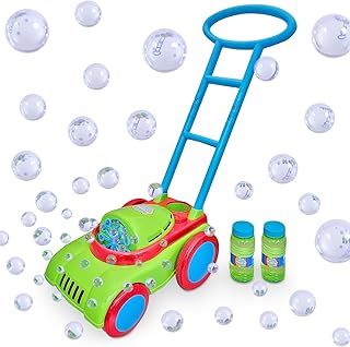 Bubble Mania Bubble Lawn Mower Toy - Friction Powered, No Batteries Required - Bubble Mower For Kids - Garden Toys - Kids Toy Bubble Lawnmower - Toddler Outdoor Garden Toys For 2 Year Olds Plus