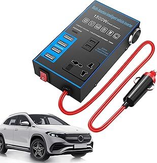 1500W Car Power Inverter - 12V/24V Universal Converter, 4 USB Charging Ports, Fast Charging, Car Charger Inverter with USB C, UK Compatible Safe and Stable for Tablets, Phones, Cameras