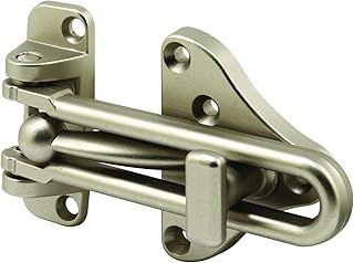 U 11316 Swing Bar Door Guard with High Security Auxiliary Lock, Satin Nickel, 1 Pack