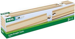 BRIO Long Straights Wooden Train Track for Kids Age 3 Years Up - Compatible with all BRIO Railway Sets & Accessories