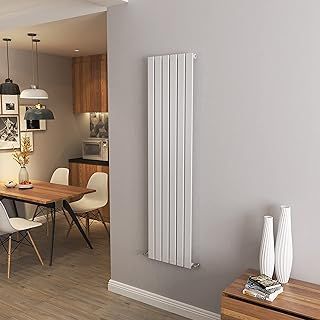 White Vertical Radiator Single Column Flat Panel Central Heating Radiators 1600 * 408mm