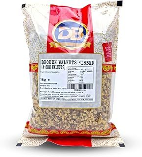 Chopped Walnuts Raw 1kg (4-8mm) - Walnuts nibbed 1kg | Walnut Nibbed Vegan Snacks | Healthy Sugar Free Gluten Free Snacks I Walnuts small pieces I Walnuts For baking