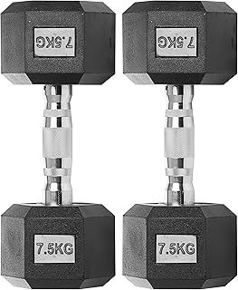 Gallant Hex Weights Dumbbells Set - Rubber Encased Hex Dumbbells Set, Anti Rolling, Dumbbell Sets for Men, Home Fitness Gym Weights For Strength Training Weight Lifting Equipment