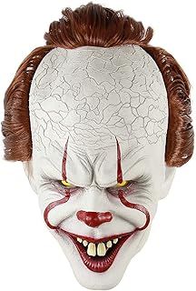 Pennywise Scary Clown Latex Mask Joker Scary Creepy Halloween Costume Props Face Mask for Adults