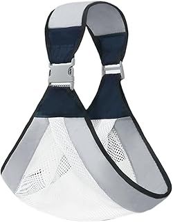 Baby Sling Breathable, 1 Piece Adjustable Baby Carrier Wrap, Soft Anti-Slip Toddler Sling with Adjustable Shoulder Straps, for 0-36 Months Baby, Breathable Baby Sling(Grey)