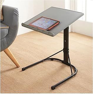 Elegant Spaceways Adjustable Table - Grey & Black it's ready for any Laptop, Computer, Desk,PC Desks Space-Saving with Metal legs for Home Office