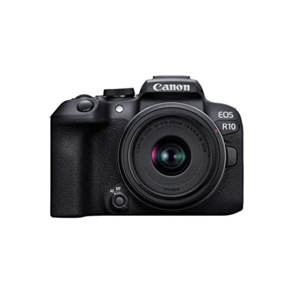 EOS R10 RF-S18-45mm F4.5-6.3 is STM Lens Kit, Mirrorless Vlogging Camera, 24.2 MP, 4K Video, DIGIC X Image Processor, High-Speed Shooting, Subject Tracking, Compact, for Content Creators