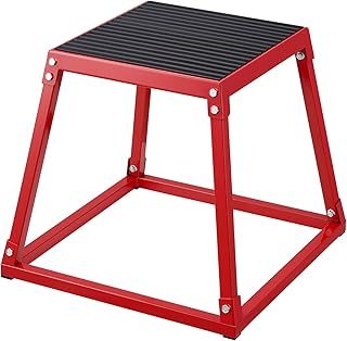 VEVOR Plyometric Jump Box, 12 Inch Plyo Box, Steel Plyometric Platform and Jumping Agility Box, Anti-Slip Fitness Exercise Step Up Box for Home Gym Training, Conditioning Strength Training