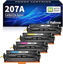 Halloya 207A Toner Cartridge Multipack Compatible Replacement for HP 207A Color Laserjet Pro MFP M283fdw M255dw M282nw M283fdn M255nw W2210A W2211A W2212A W2213A (4 Pack)