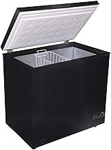 SIA CHF200B-AMZ1 Black Freestanding Large Chest Freezer, 201L Capacity, 89.5cm Wide, 4* Freezer Rating, 7 Temperature Settings, E Rated, 2 Years Parts and Labour Guarantee
