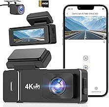 Dash Cam Front and Rear 4k+1080P, CHORTAU WiFi Dual Dash Cam with APP, 2.99’’ IPS Dash Camera for Cars with Free 64GB Card, Dashboard Camera with Night Vision, 24/7 Parking Monitor, WDR