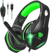 Stynice Gaming Headset with Microphone for Xbox PS5 PS4 PC - 3.5mm Jack Wired Headphones with Noise Cancelling Mic & LED - 50mm Audio Drivers & Soft Earpads