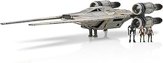 Star Wars SWJ0097 U Starfighter-12-Inch Vehicle with Foldout Wings, Troop Bay, Sniper Gun, and Three 1-Inch Micro Figure Accessories, Multicolour