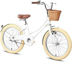 Glerc Little Molly 12-20 Inch Kids Retro Girls Bike for 2-13 Year Old with Wicker Basket & Stabilisers/Kickstand, Multiple Colors