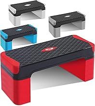 FK Sports Steppers for Exercise & Workout - 2 to 5 (10, 15, 20, 25 & 30 CM) Levels of Adjustable Height Aerobic Step - Exercise Step for Home & Gym, Mini Stepper
