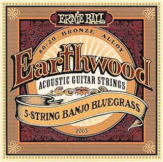 Ernie Ball Earthwood 5-String Banjo Bluegrass Loop End 80/20 Bronze Acoustic Guitar Strings - 9-20 Gauge