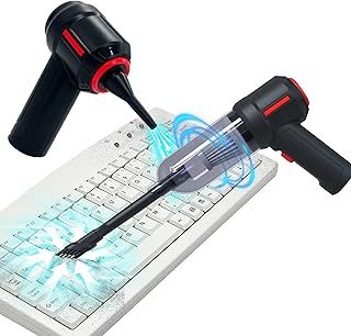 DIYARTS 3-in-1 Computer Vacuum Cleaner, Electronics Compressed Air Duster Blower, Portable Handheld Vacuum Cleaner, Rechargeable, Cordless Mini Keyboard Cleaner Kit for PC Computer Desk Car