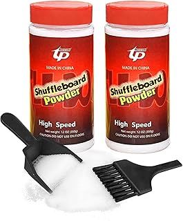 Shuffleboard Sand Wax High/Medium Speed Shuffleboard Powder Set, Shuffleboard Sand with Mini Brush Set（2 Cans）