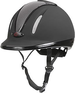 Covalliero Riding Helmet Carbonic VG1 Anthracite, Unisex, Helm Reithelm Carbonic VG1