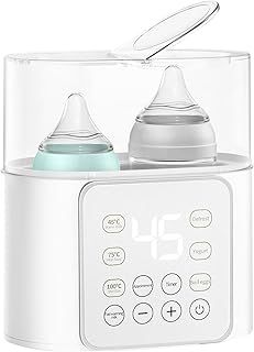 Bottle Warmer - 8-in-1 Fast Baby Milk Warmer with Timer for Breastmilk or Formula, 24H Thermostat Fast Baby Food Heater for Twins with Accurate Temp Control, Baby Bottle Warmers for All Bottles
