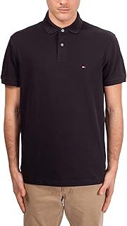 Tommy Hilfiger Men’s Short Sleeve Regular Fit Polo Shirt with Button Placket