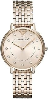 Emporio Armani Watch for Women, Two Hand Movement, 32 mm Pink Stainless Steel Case with a Stainless Steel Strap, AR11062