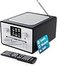 Internet Radio CD Player and DAB+ | Bluetooth, Spotify Connect, Podcasts | FM Radio, Dual Alarm, 90 Presets | Custom EQ Settings | Full Colour LED Display & Remote Control | MAJORITY Homerton (Oak)