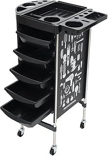Hairdresser Trolley, 5-Drawer Salon Trolley on Wheels, Multipurpose Salon Helper