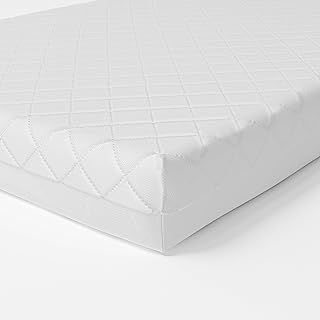Starlight Babies Eco Fibre Cot Bed Mattress with Water Resistant Removable Cover, White. (140 x 70 x 5 cm)