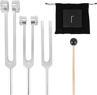 Sknrlko Tuning Forks Set-128 Hz, 256 Hz, 512 Hz,Tuning Forks Perfect for Healing,Chakra,Sound Therapy,Keep Body, Mind and Spirit