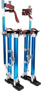 Painting Drywall Stilts,Adjustable Aluminum Tool Stilt for Plastering,18" - 30" Sheetrock Stilts,Professional Drywall Stilts, Blue