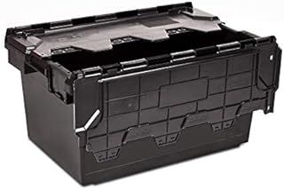 5x New 80 Litre Large Plastic Lidded Crate Office Storage LC3