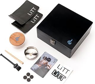 Original Stash Box: Premium Wooden Storage Rolling Box with Airtight Smell-Proof Container, Bags Tray, and More – The Ultimate Lockable Storage Box for Organising Your Stash in Style | Black