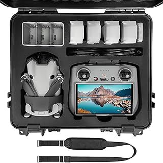 FPVtosky Carrying Case for DJI Mini 4 Pro/DJI Mini 3/Mini 3 pro,Waterproof Hard Case for DJI Mini Series with DJI RC2/RC/RCN1 Controller,DJI Mini 4 Pro/DJI Mini 3/DJI Mini 3 Pro Accessories