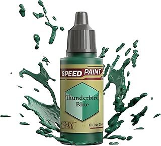 The Army Painter Speedpaint Thunderbird Blue 2.0, Single Acrylic Paint 18ml One-coat Painting Soloution For Fantasy Tabletop Miniatures Like Warhammer 40k and Dungeons And Dragons Figures