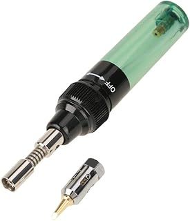 Gas Soldering Iron, Easy to Maintain and Refill Cordless Butane Gas Blow Torch Soldering Pen, Cordless Soldering Iron Gun Welding Pen Tool 1300(Green)
