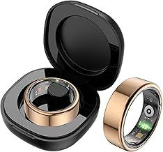 Smart Ring Heart Rate Monitor Sleep Tracker Health Ring Blood Oxygen Pedometer Calories Step Counter Fitness Ring IP68 Waterproof Smart Rings for Men Women Fitness Tracker for iOS Android Phones