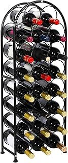 PAG 23 Bottles Wine Rack,Floor Metal Wine Rack Free Standing,Home Kitchen Wine Storage Organiser Bottle Holder,Black