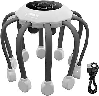 Electric Scalp Massager Head Massager 10 Massage Nodes 5 Modes Portable Wireless Head Massage for Stress Relax and Tension