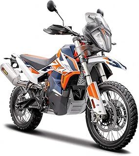 Bburago KTM 790 Adventure R Rally Motorbike - 1:18 Scale - Incredibly Detailed Die-Cast Replica Collectible Motorcycle Model, White