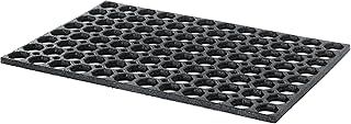 Honeycomb Outdoor Rubber Doormat Boot Scraper Front Door Mat, Heavy Duty Recycled Rubber with Drainage Holes, Anti Fatigue Dirt Scraper Playground Garden Matting (60x40cm, 1.3cm Thick, Small)