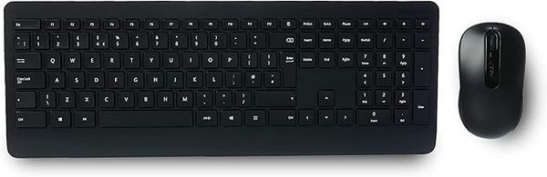 Microsoft Wireless Keyboard & Mouse, Desktop 900 Keyboard with USB for Windows or Mac Computers, Black