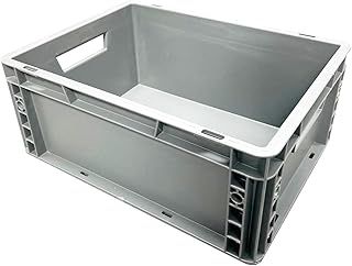 Recycled Plastic ECO Euro Plastic Stacking Industrial Storage Containers Boxes Crates! (15 Litre - 40 x 30 x 17cm)