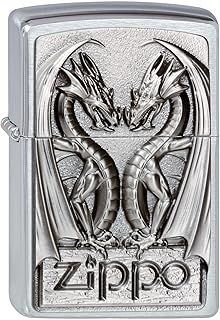 Zippo Windproof Lighter | Metal Long Lasting Zippo Lighter | Best with Zippo Lighter Fluid | Refillable Lighter | Perfect for Cigarettes Cigars Candles | Pocket Lighter Fire Starter | Dragon Lighters