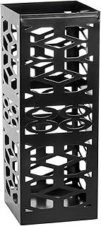 ZENFUN Metal Umbrella Holder, Umbrella Stand for Entryway, Square Umbrella Organizer, Umbrella Rack Storage Bin Freestanding for Home, Office, Hotel, Black, 15 x 15 x 40 CM